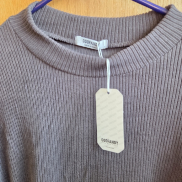 NWT COOFANDY Men's Charcoal Crewneck Thermal Large - Picture 3 of 5